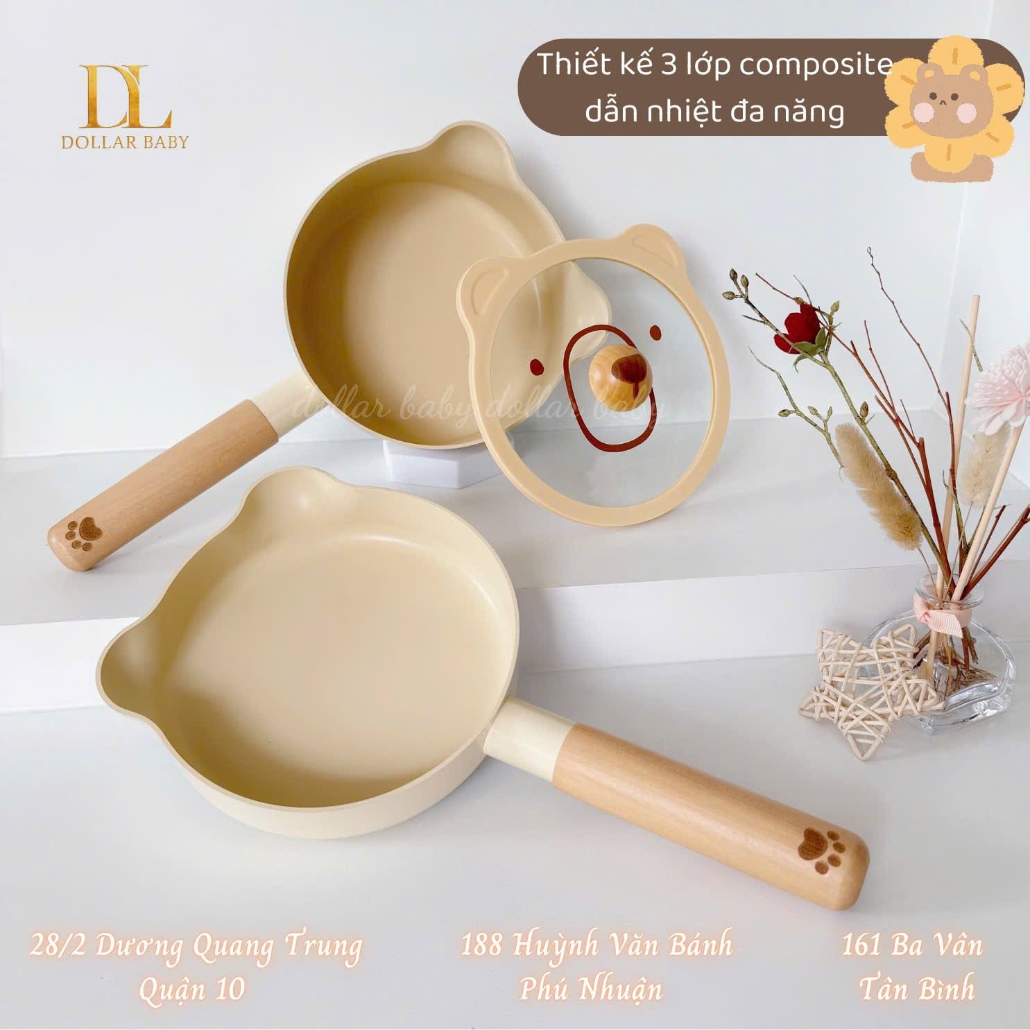  Bộ nồi chảo Coco Bear 