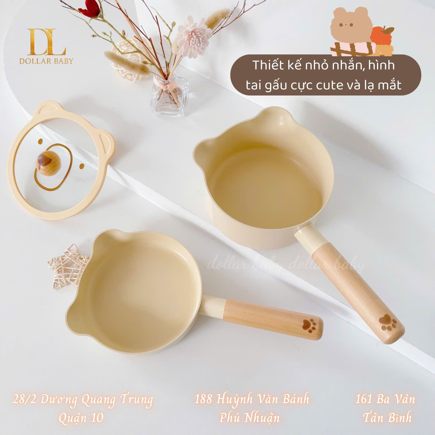  Bộ nồi chảo Coco Bear 
