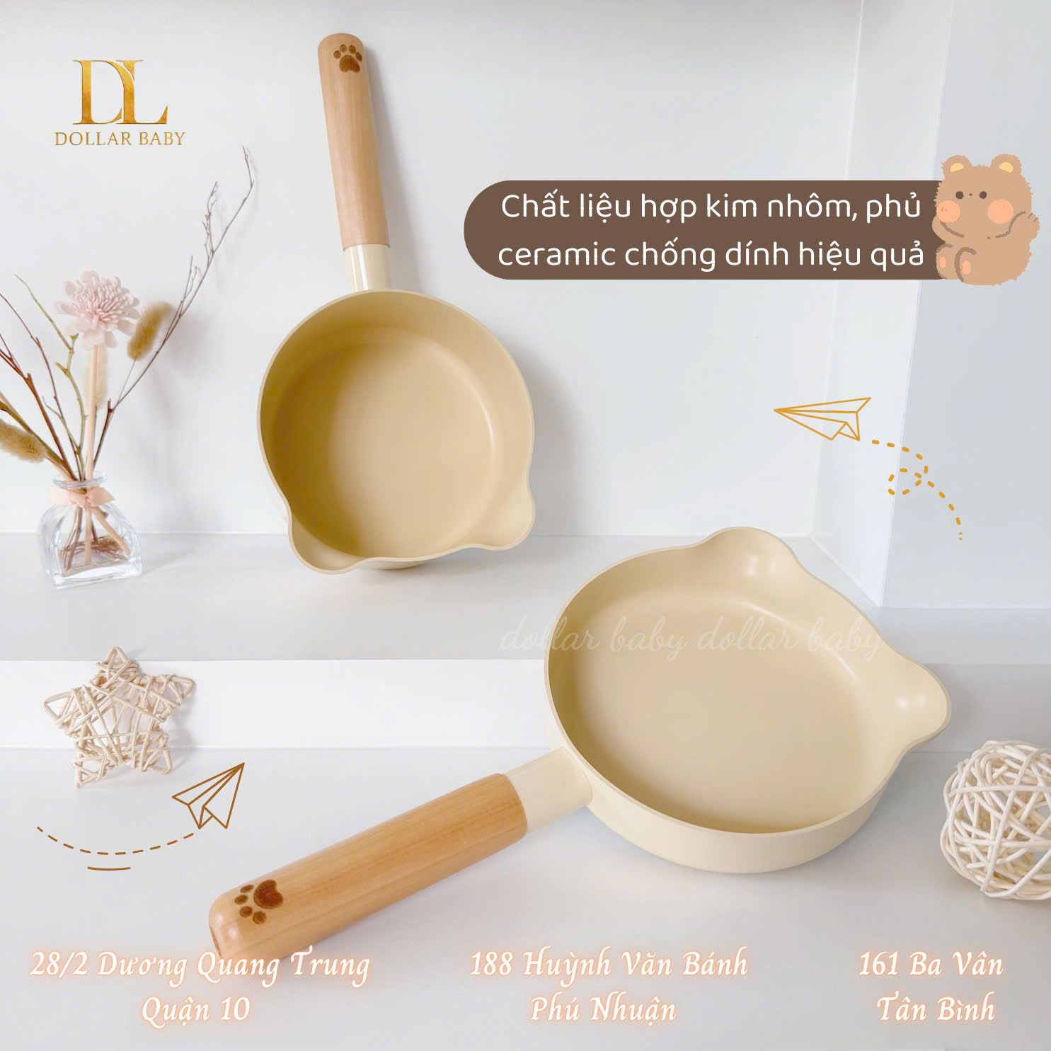  Bộ nồi chảo Coco Bear 