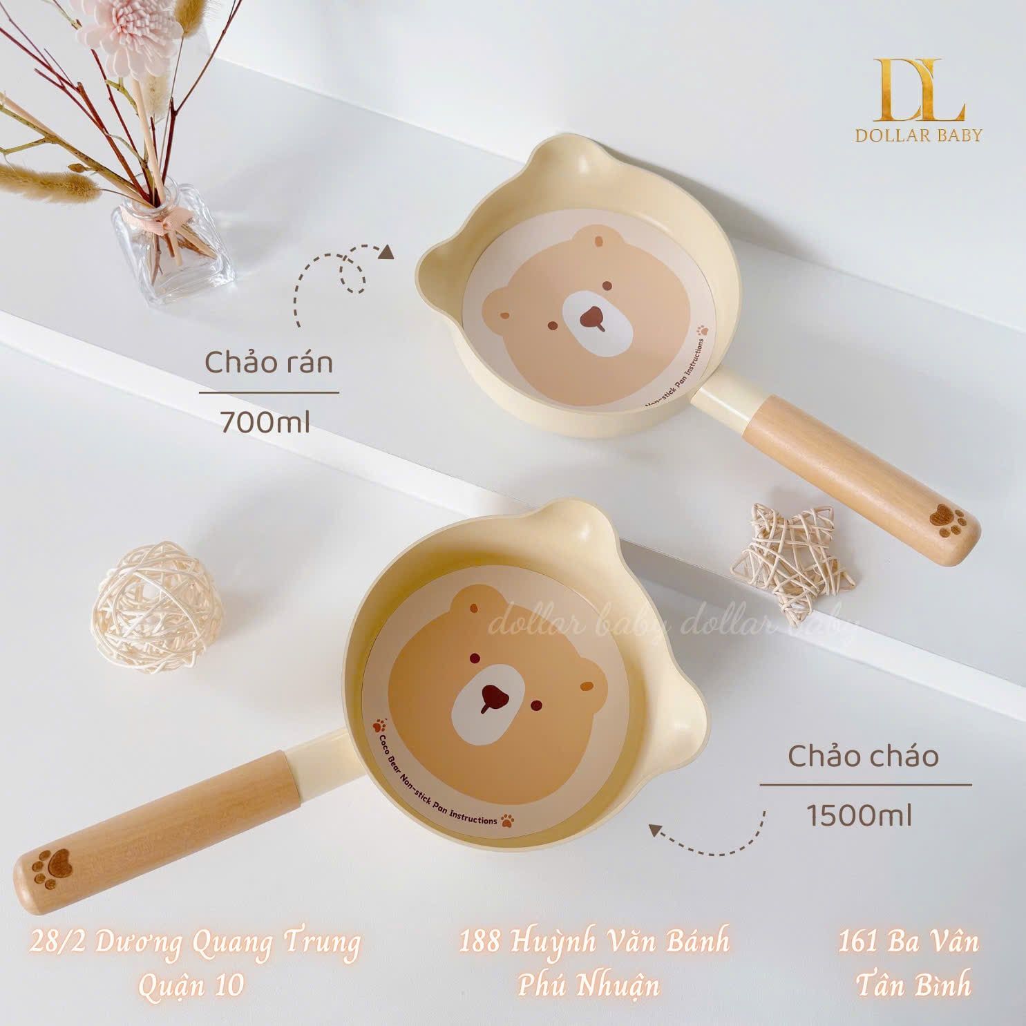  Bộ nồi chảo Coco Bear 