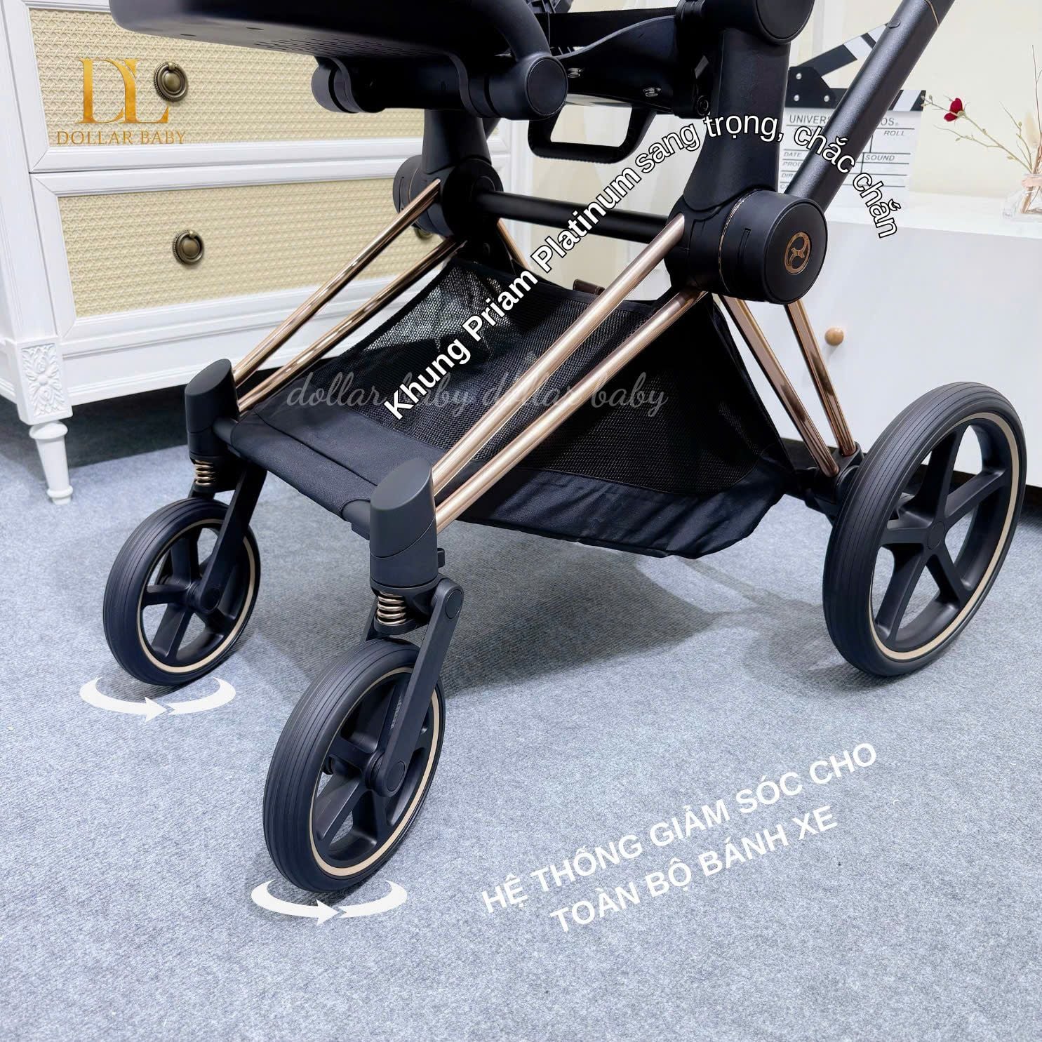  Xe đẩy 2 Chiều Cybex Priam 4 (Rosegold Frame) 