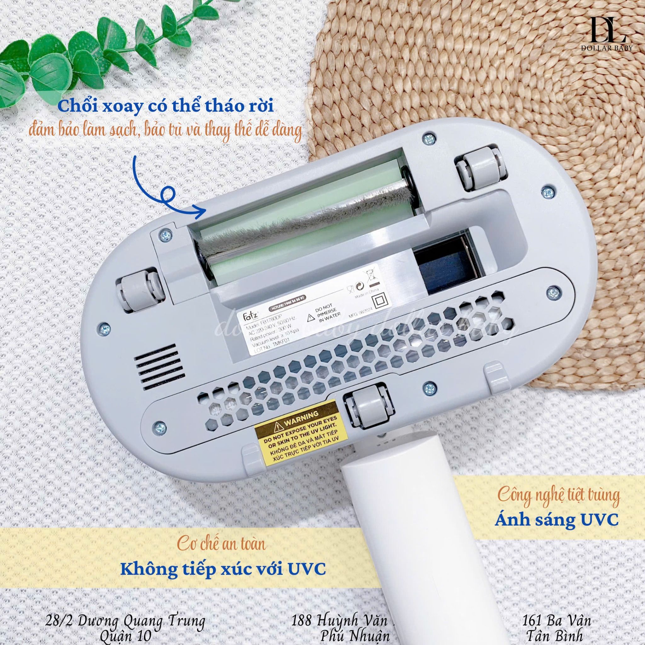  FATZ BABY - Máy Hút Bụi Cầm Tay & Tiệt Trùng UVC - Dustfree 1 