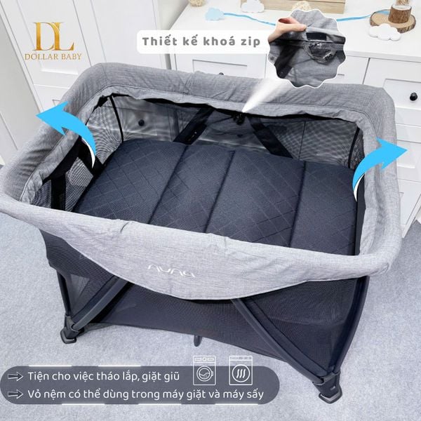  Cũi Vải Lưới Gấp Gọn NUNA SENA AIRE 