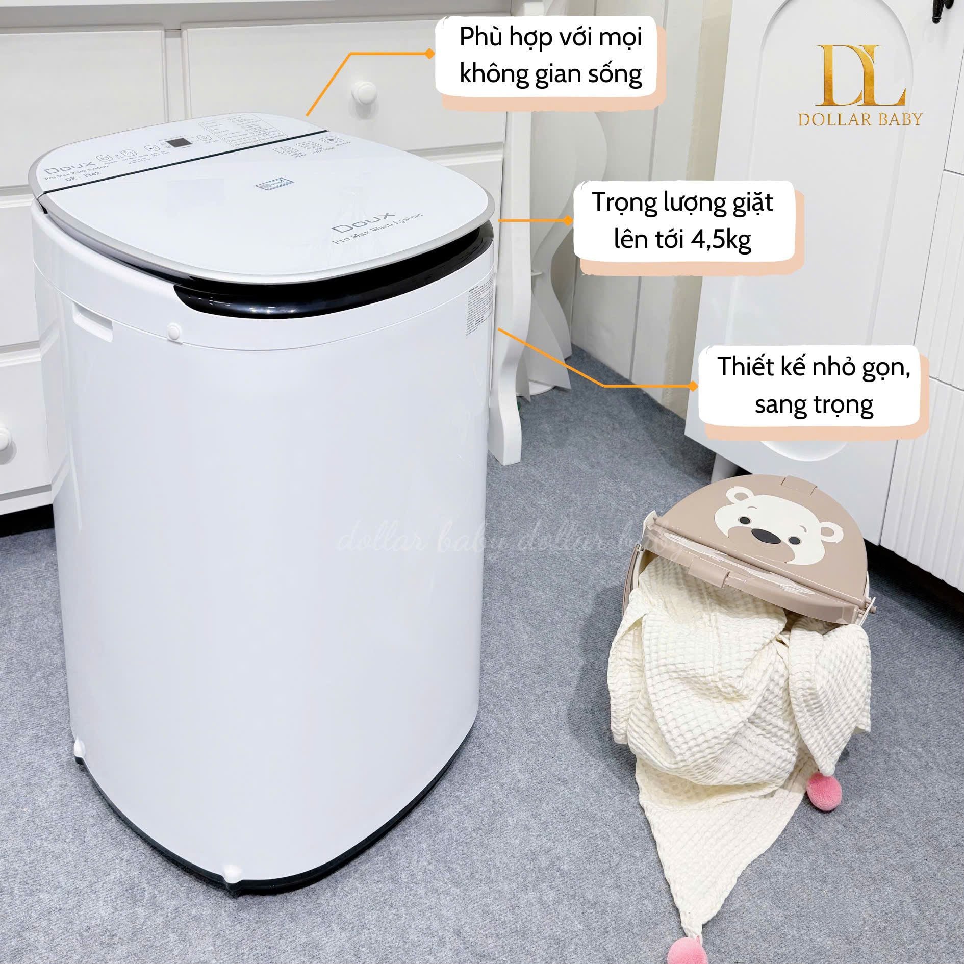  Máy giặt sấy nước nóng cao cấp Doux Pro Max DX-1342 