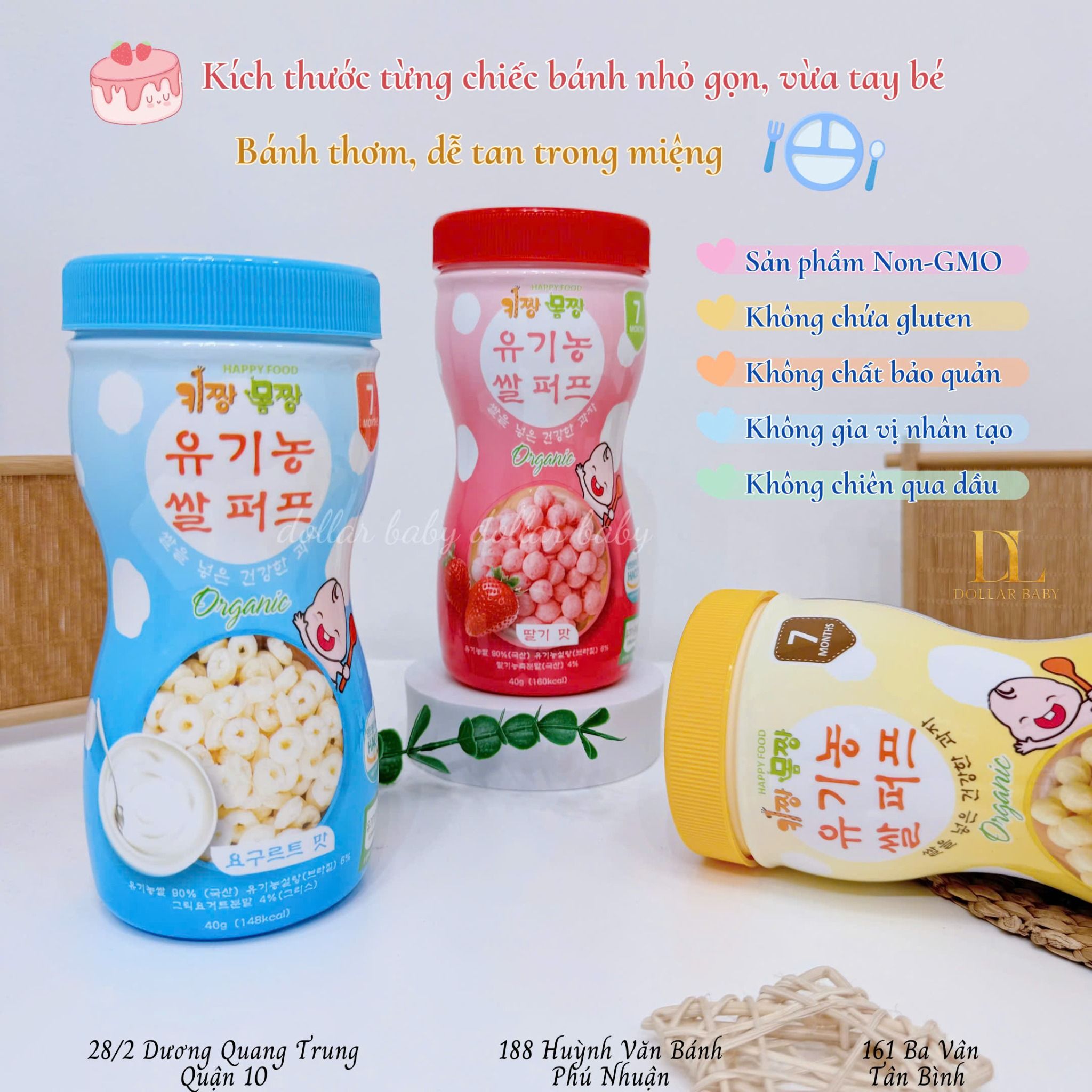  Bánh Gạo Bi Tan Organic Happy Food ( 7m+) 