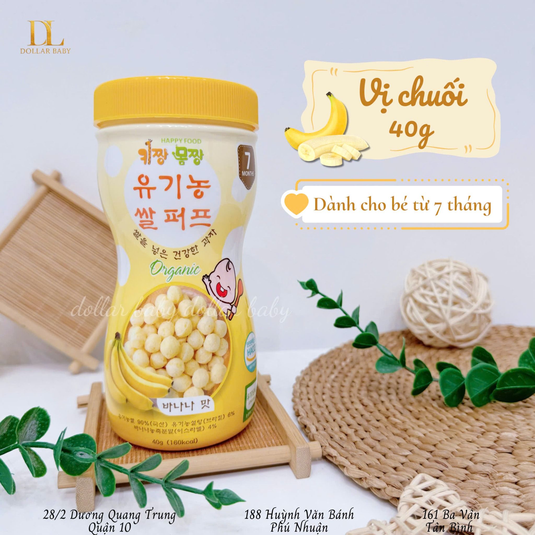  Bánh Gạo Bi Tan Organic Happy Food ( 7m+) 
