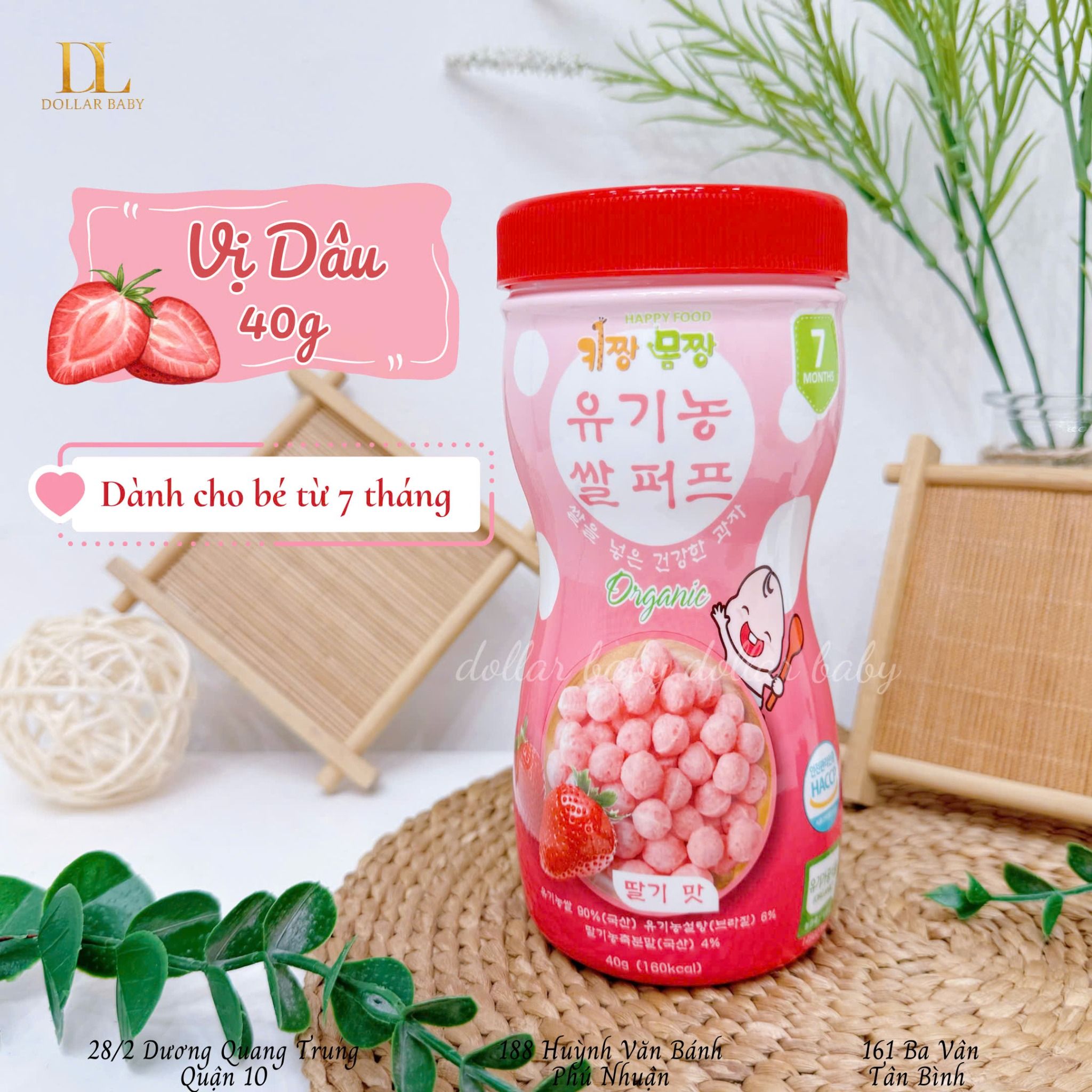  Bánh Gạo Bi Tan Organic Happy Food ( 7m+) 