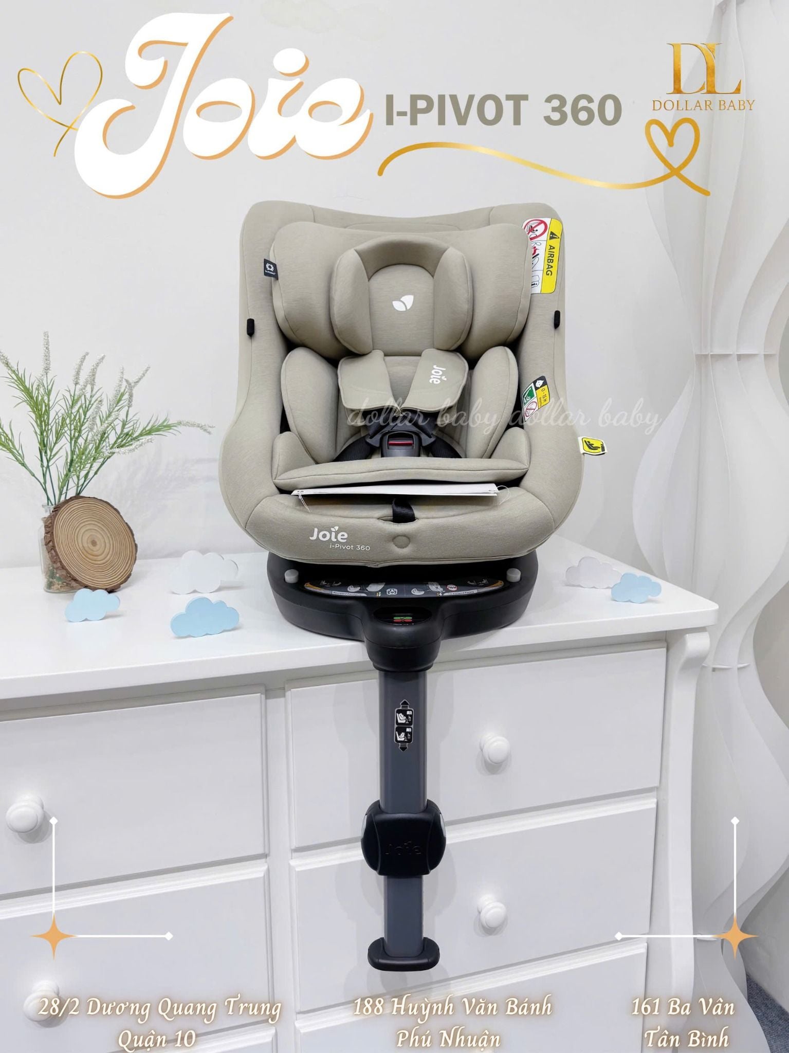  Ghế ô Tô Joie i-Pivot 360 ISOFIX 