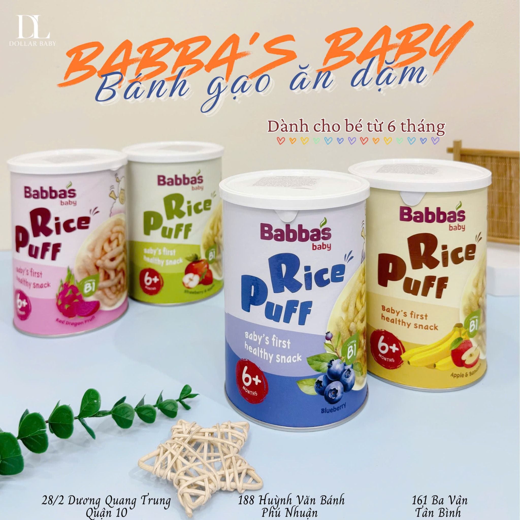  Bánh Gạo Ăn Dặm Babba's Malaysia ( 6m+) 