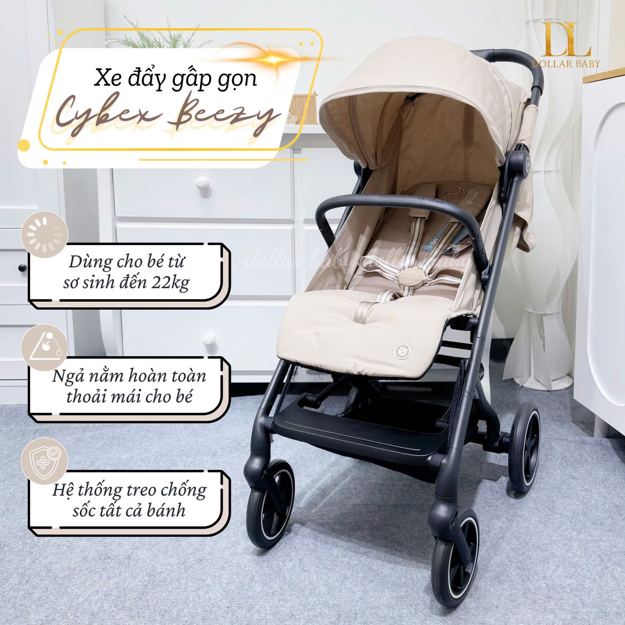  Xe Đẩy Gấp Gọn Cybex Beezy 