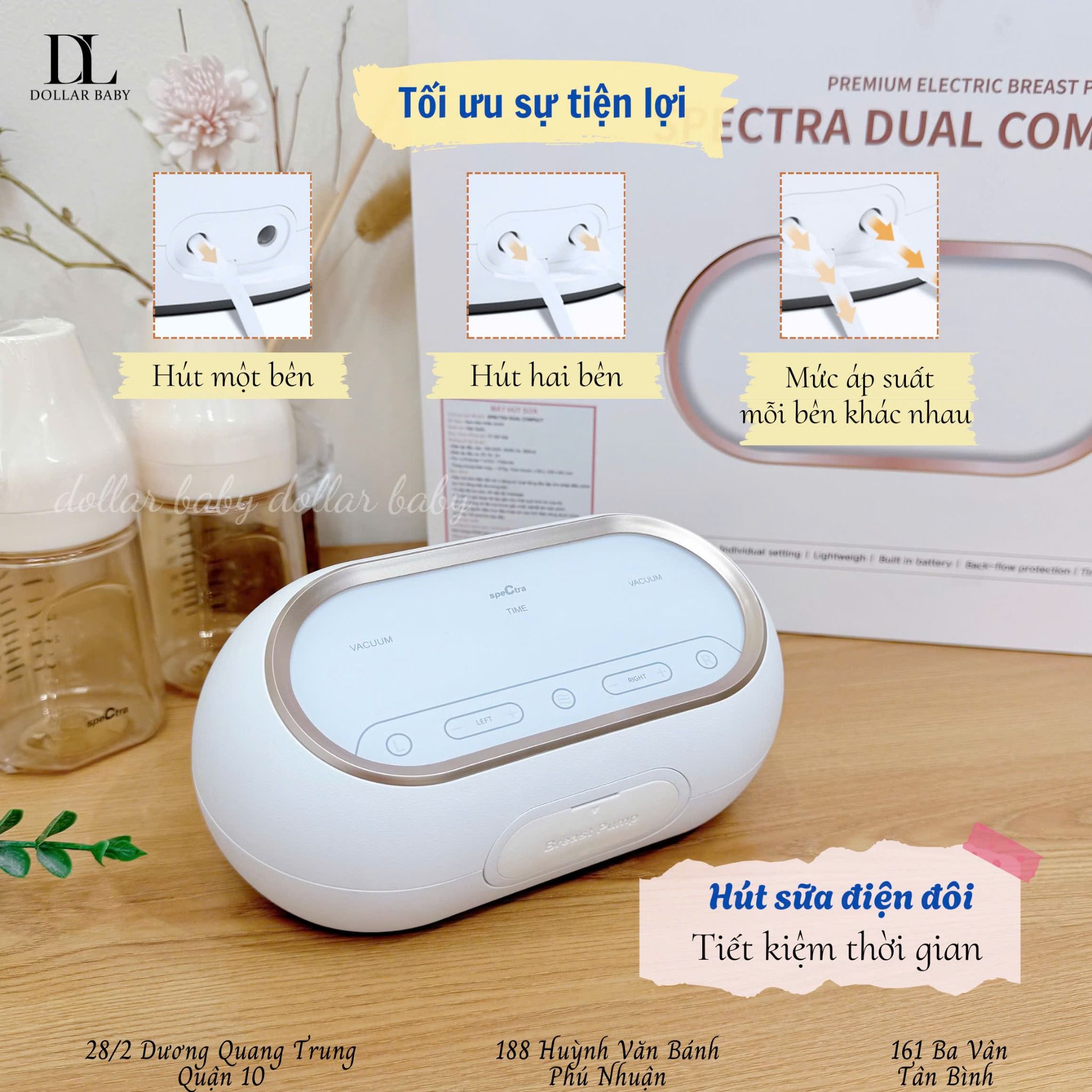  Máy hút sữa điện đôi Spectra - Dual Compact 