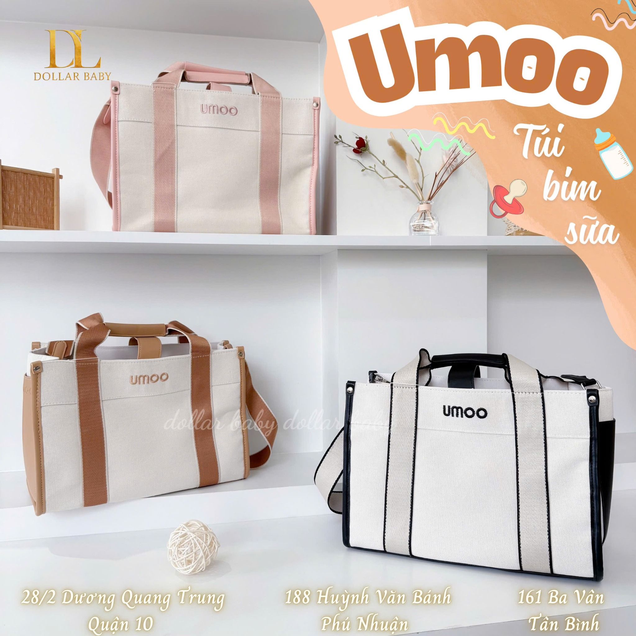  Túi bỉm sữa chia ngăn Umoo 06192 