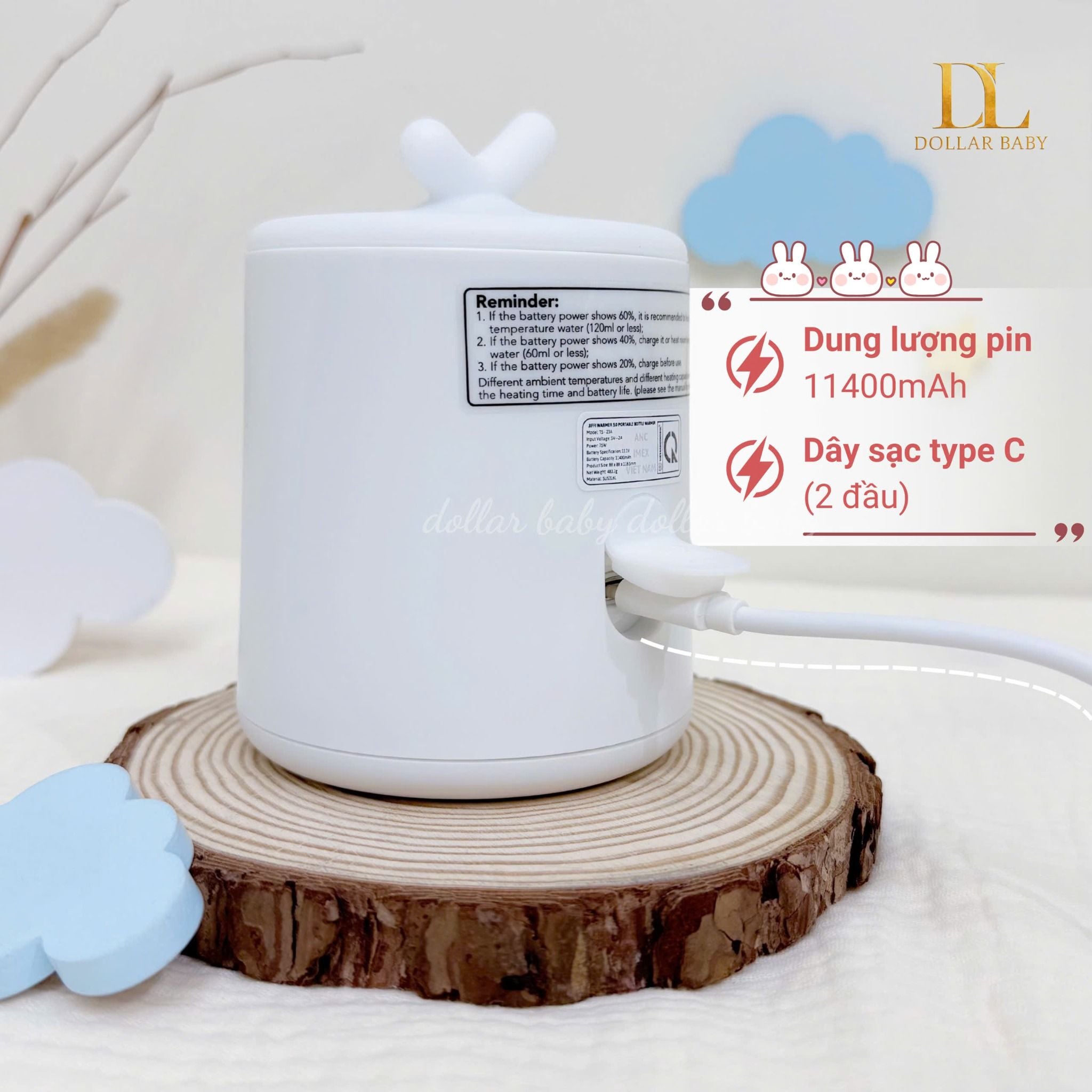  Máy hâm sữa cầm tay Jiffi 5.0 