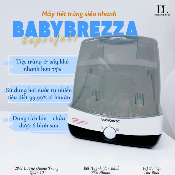  Máy Tiệt Trùng Sấy Khô Siêu Nhanh Baby Brezza Superfast Sterilizer Dryer 