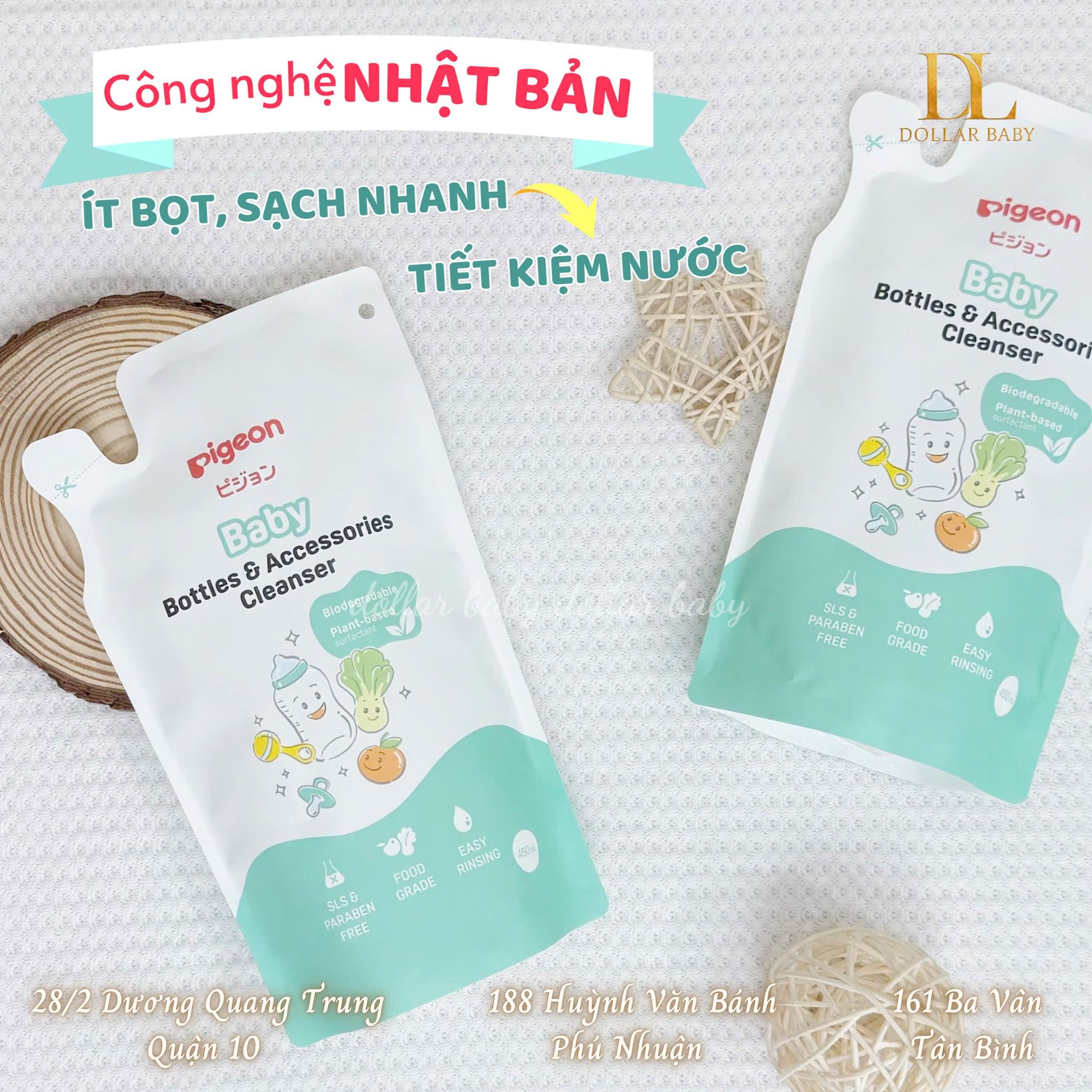  Nước Rửa Bình Sữa Và Phụ Kiện Pigeon Gốc Thực Vật 