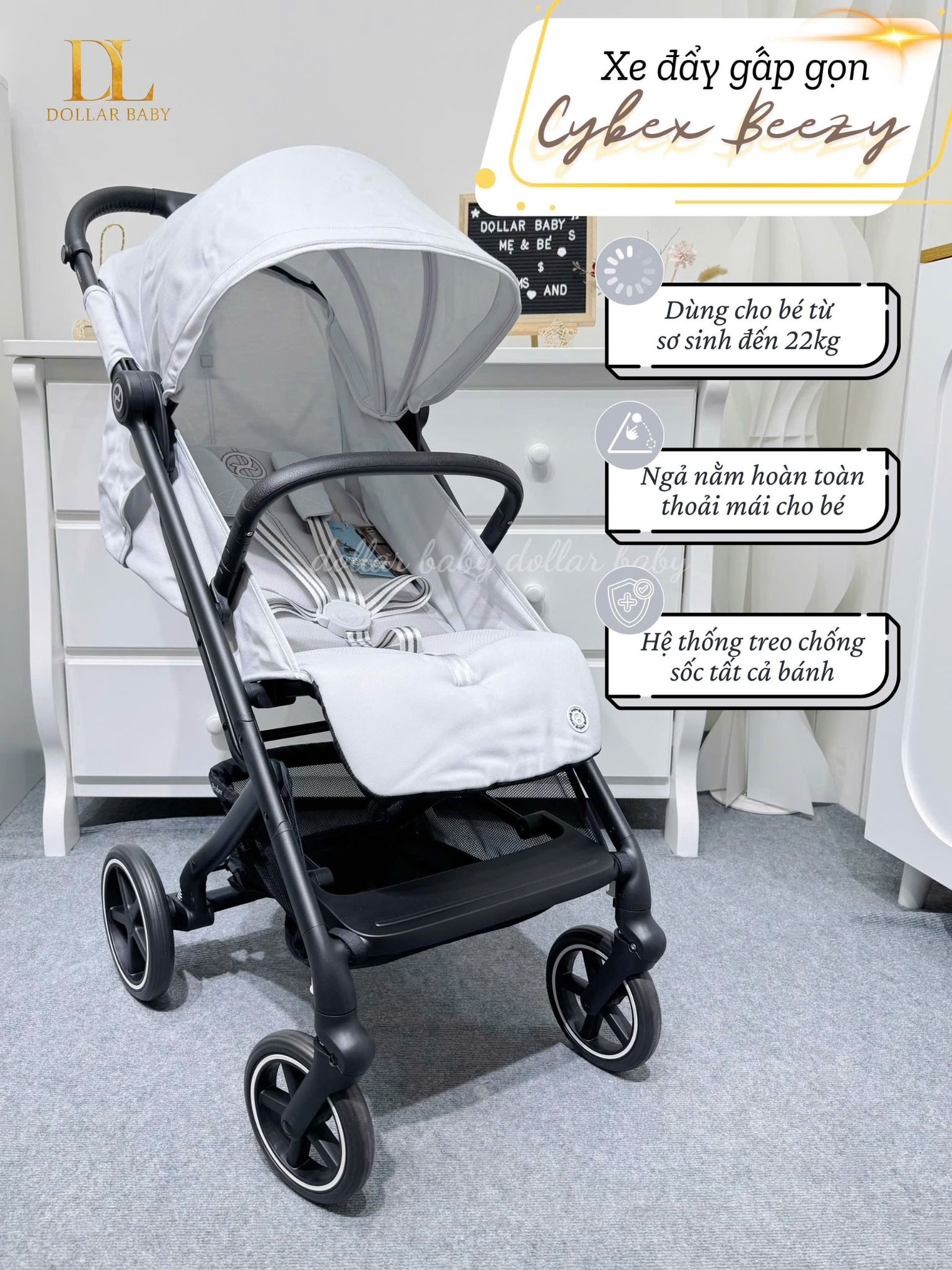  Xe Đẩy Gấp Gọn Cybex Beezy 