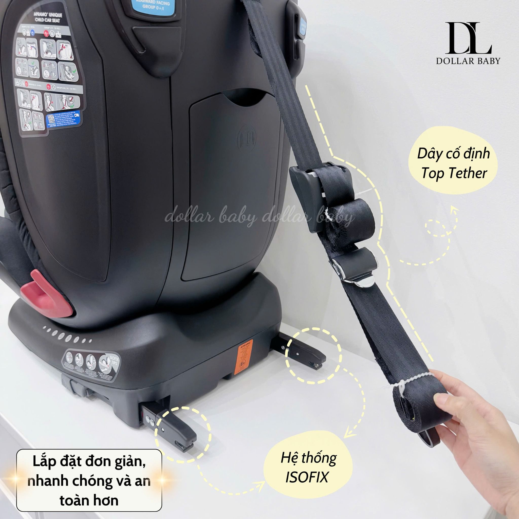  Ghế ngồi Ô Tô Cao Cấp Apramo Unique 360 Ghế 360° Isofix 