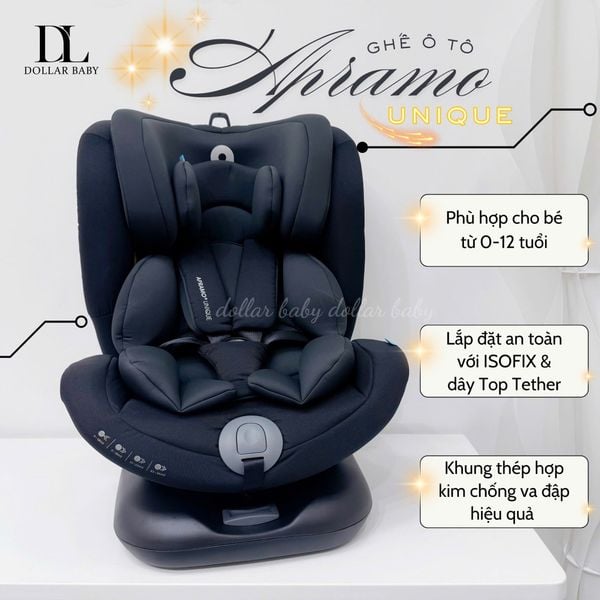  Ghế ngồi Ô Tô Cao Cấp Apramo Unique 360 Ghế 360° Isofix 
