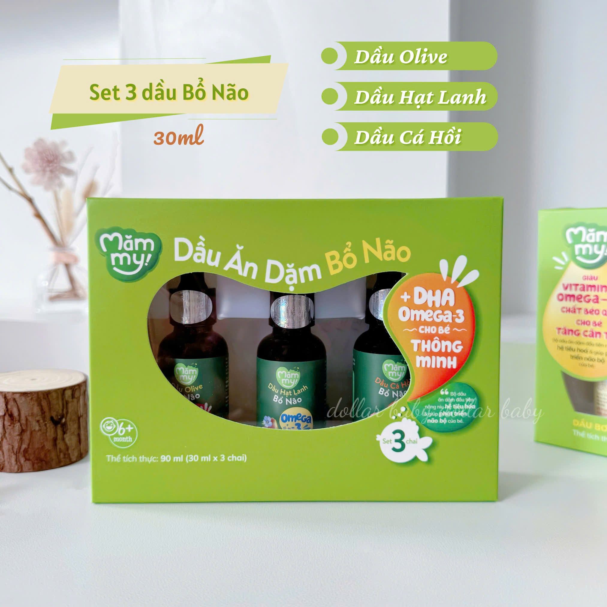  Set 3 dầu ăn dặm Mămmy (30ml x 3) 
