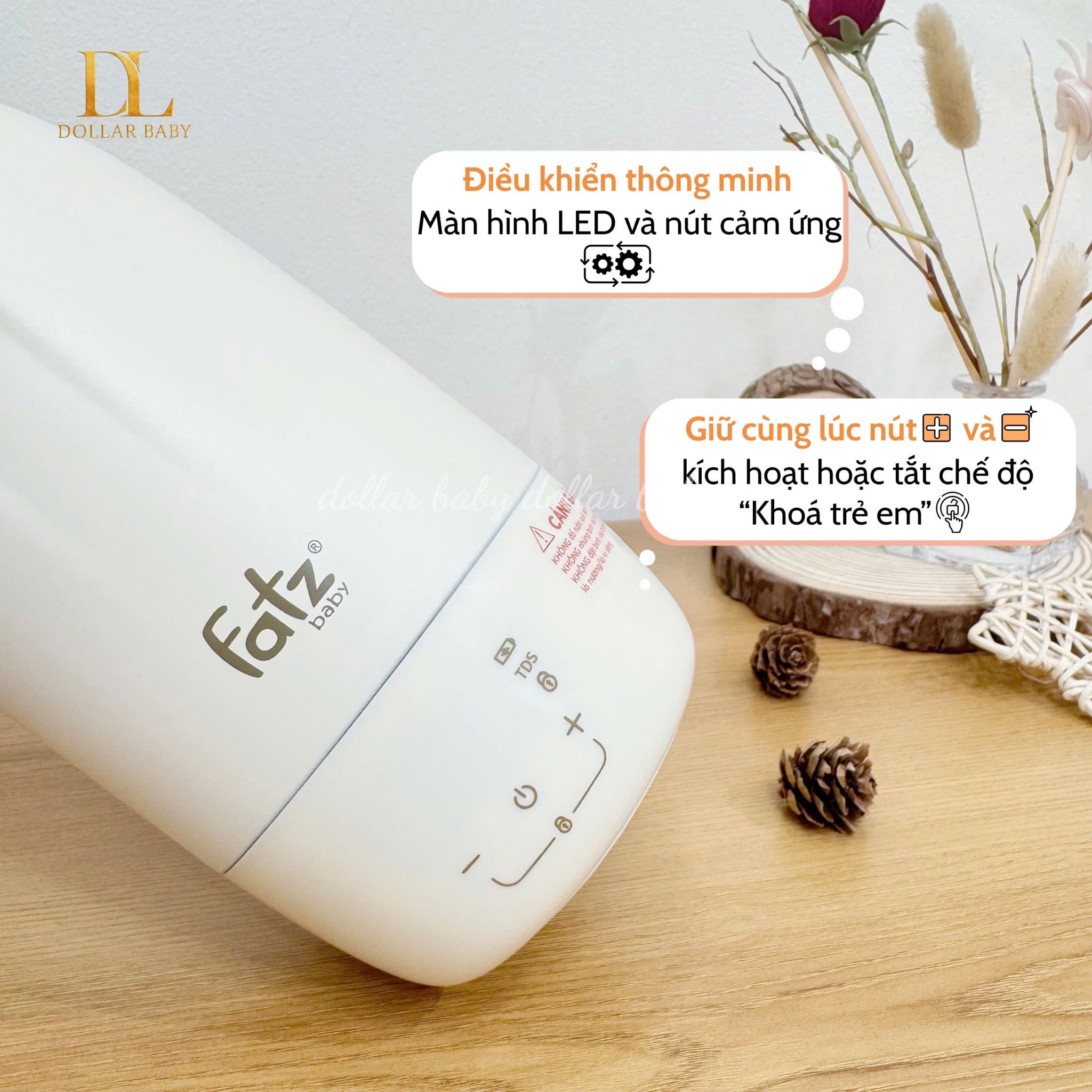  FATZ BABY - Bình Đun Hâm Và Đo Độ Tinh Khiết Nước Pha Sữa Di Động - Mini Smart 11 Plus 