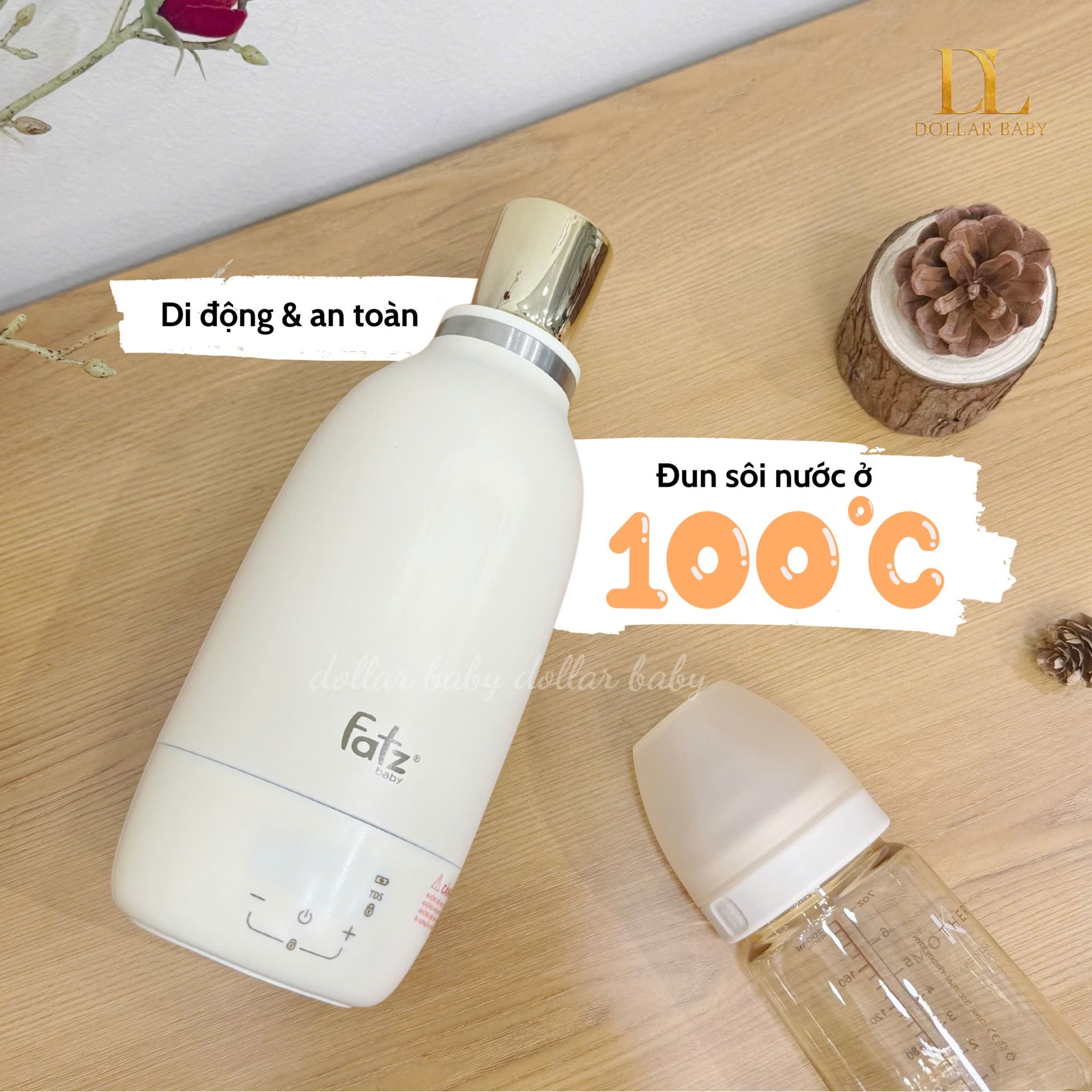  FATZ BABY - Bình Đun Hâm Và Đo Độ Tinh Khiết Nước Pha Sữa Di Động - Mini Smart 11 Plus 