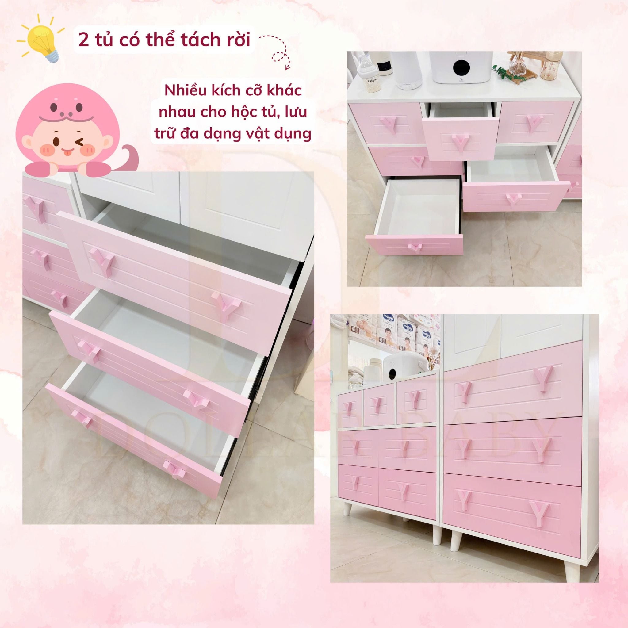  Bộ Tủ Gỗ Rắn Hồng 