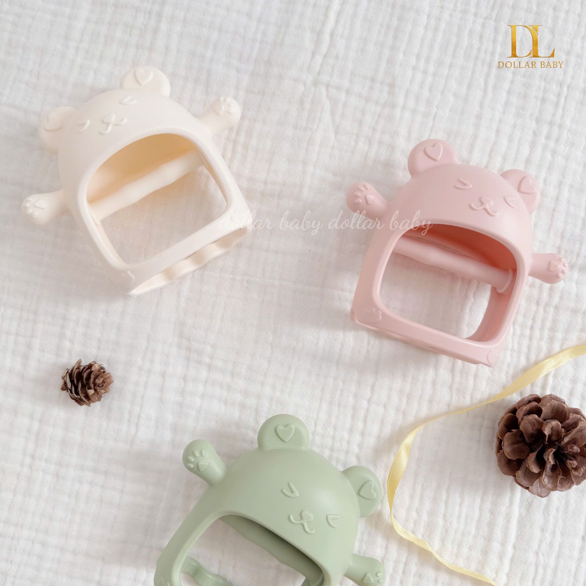  Gặm Nướu Gấu Thỏ Silicon - BARROT ( Kèm Hộp ) 