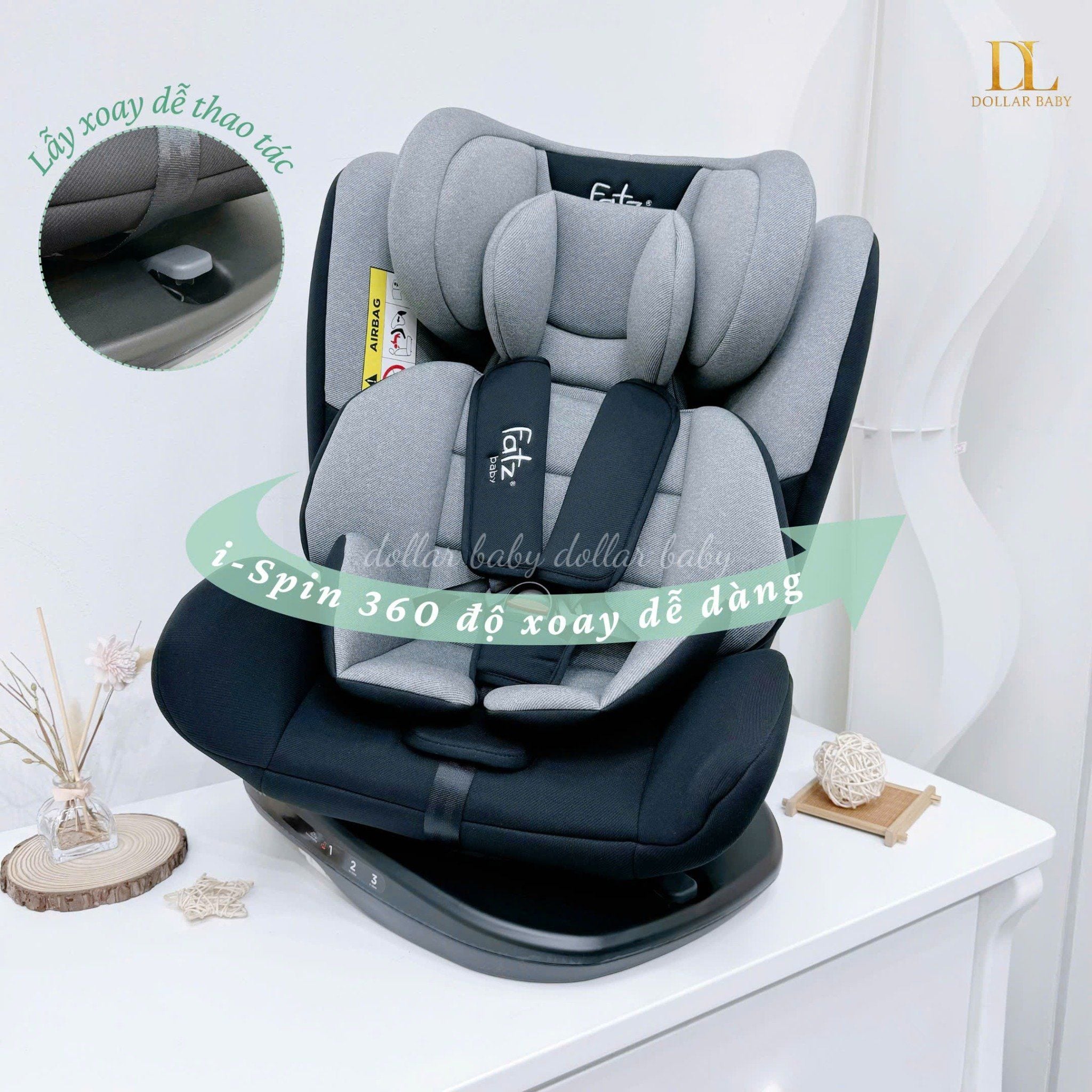  FATZ BABY - Ghế ô tô 360 độ có ISOFIX và TOP TETHER - Protect 1 