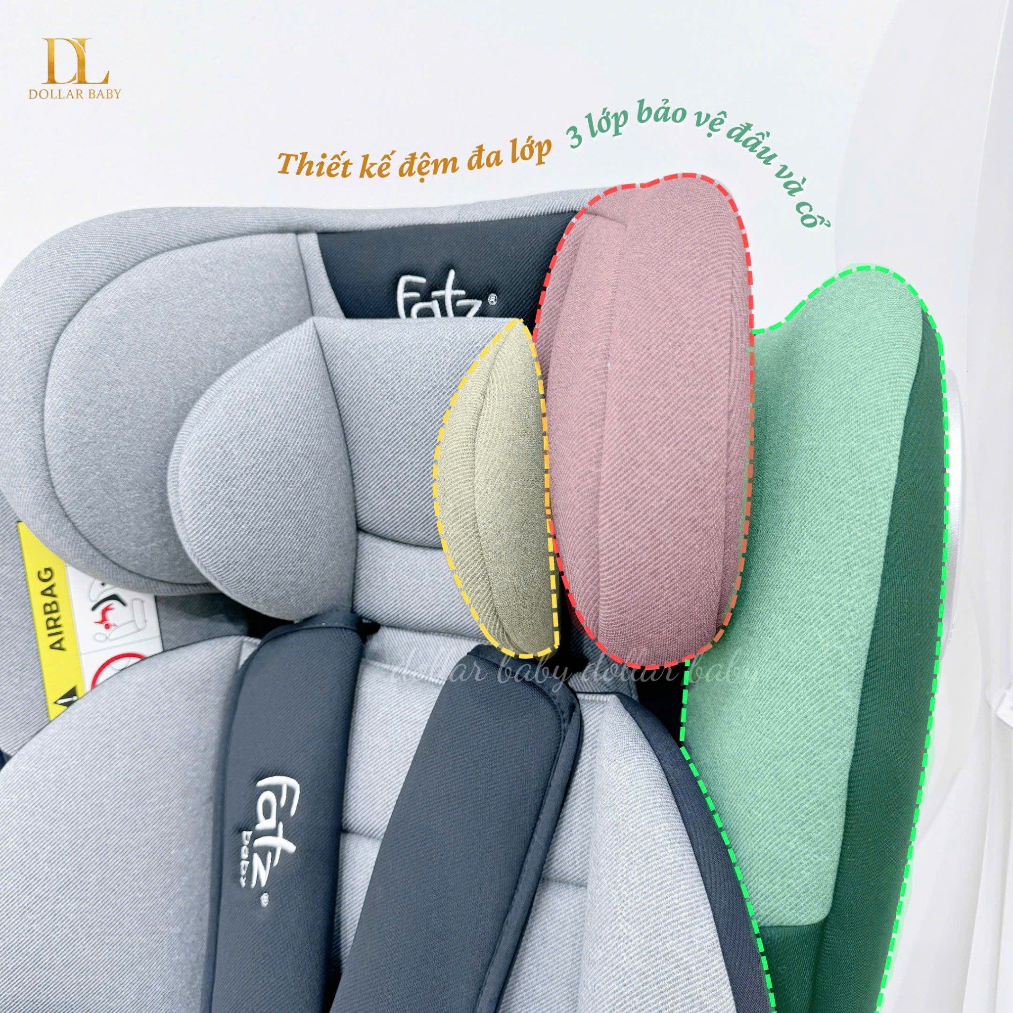  FATZ BABY - Ghế ô tô 360 độ có ISOFIX và TOP TETHER - Protect 1 