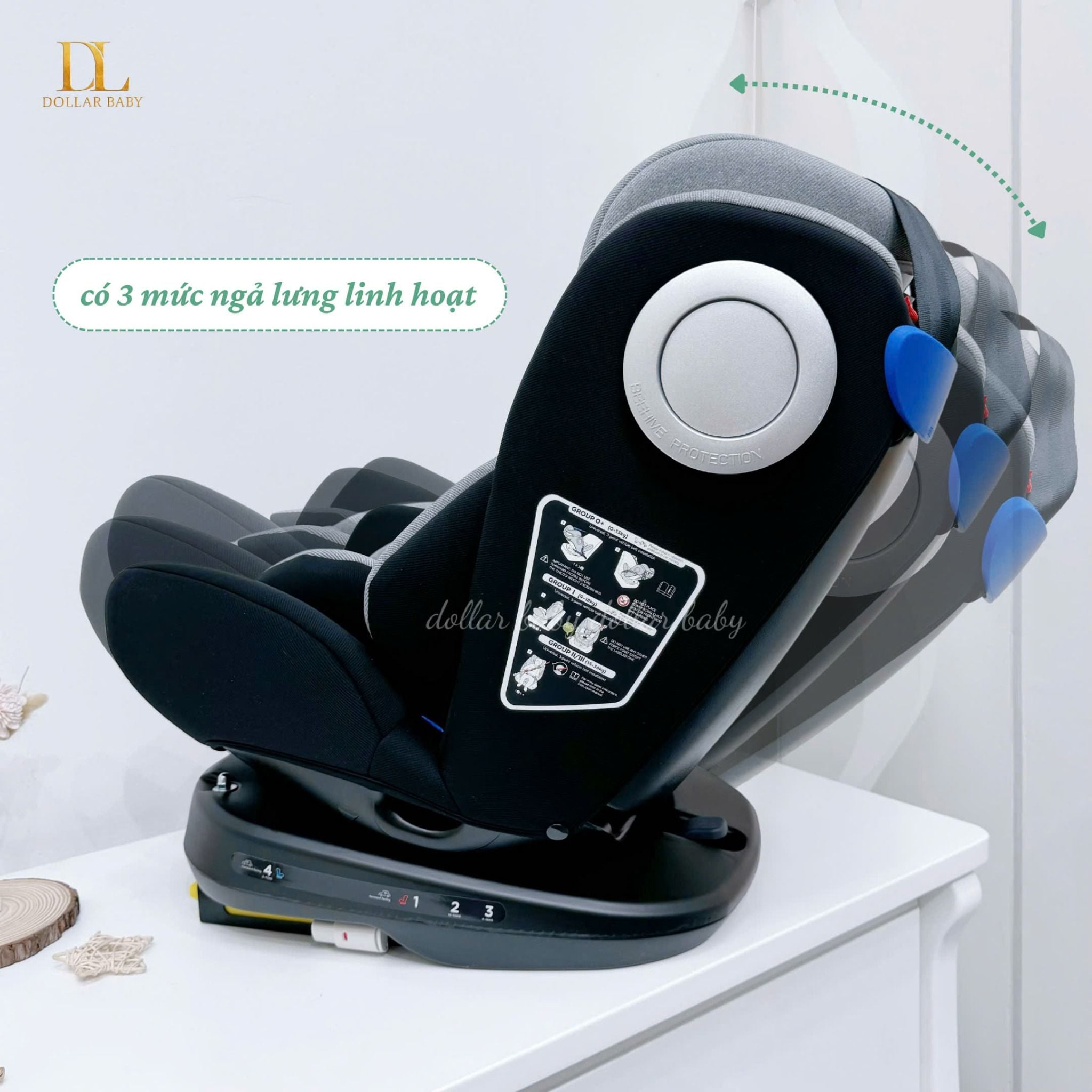  FATZ BABY - Ghế ô tô 360 độ có ISOFIX và TOP TETHER - Protect 1 