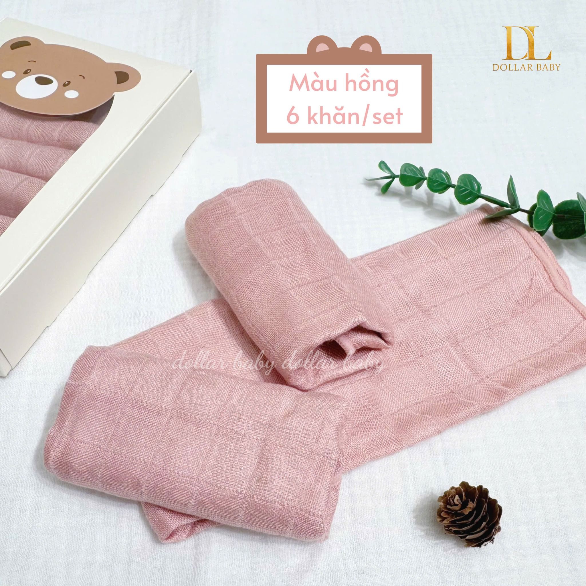  Set Khăn Sữa Sợi Tre 3 Lớp - Mochee 