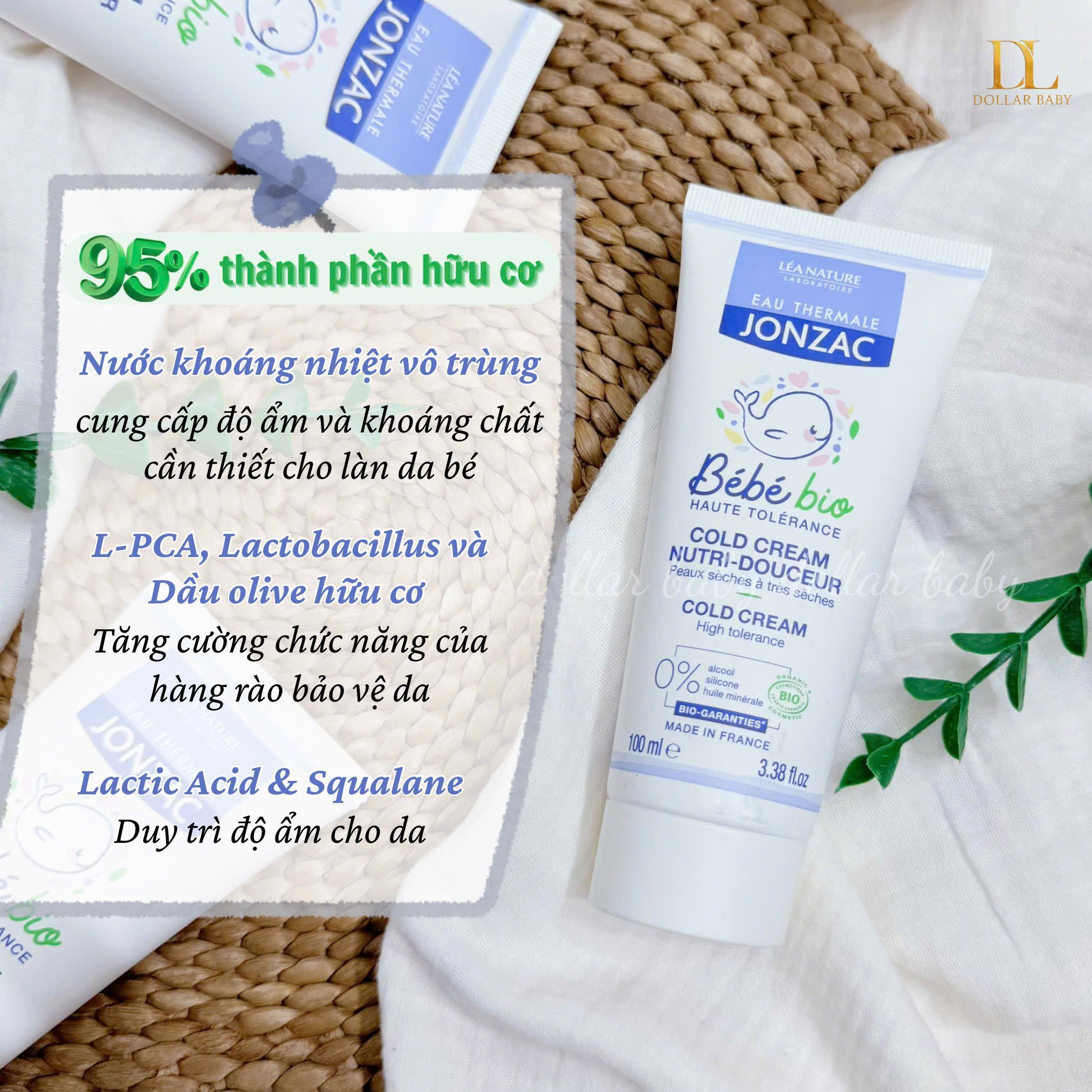  Kem Dưỡng Hữu Cơ Nuôi Dưỡng Da Bé Eau Thermale Jonzac Bébé Bio Nutri Gentle Cold Cream 