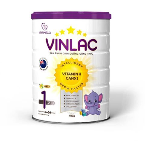  Sữa bột Vinlac số 1 - 400gr (6 -36 tháng) 