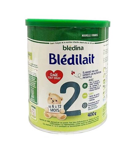  Sữa bledilait số 2 của Pháp dành cho trẻ từ 6 - 12m (Hộp 400gr) 