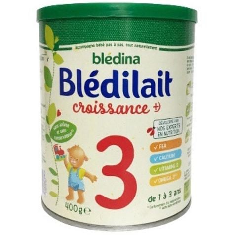  Sữa bledilait số 3 của Pháp dành cho trẻ từ 1 tuổi trở lên (Hộp 400gr) 
