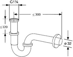 Ống thải chữ P 1026505-00