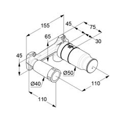 Bộ âm tường 38243 dành cho vòi chậu âm tường 2 lỗ nóng lạnh
