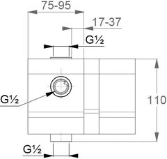 Bộ âm tường 2 đường nước ra 38636