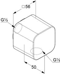 Cút nối tường vuông 6554305-00
