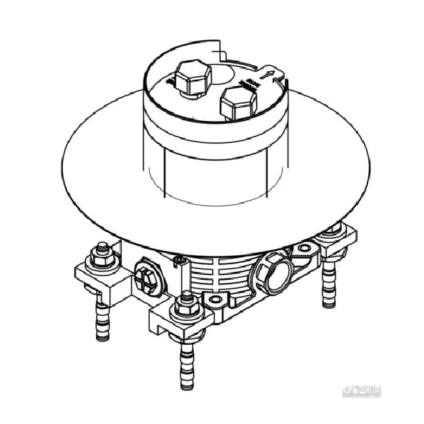 Bộ âm cho cây sen đặt sàn bồn tắm KLUDI FLEXX.BOXX 88088