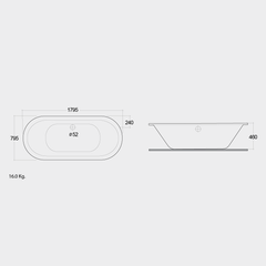 Bồn tắm xây BT36AWHA