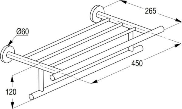 Thanh vắt khăn 2 tầng RAK21020