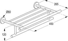Thanh vắt khăn 2 tầng RAK21020