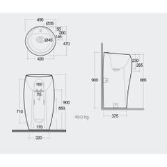 Chậu đặt sàn CLOFS5001504A BTRWBPPR020