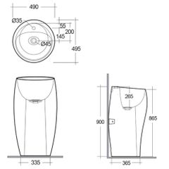 Chậu đặt sàn RAK-CLOUD CLOFS5001AWHA