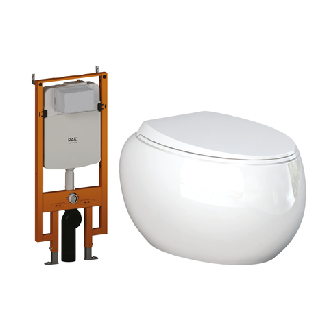 Bàn cầu treo tường RAK-CLOUD CLOWC1446AWHA - CLOSC3901WH - Két nước NEOFS04RAK8C