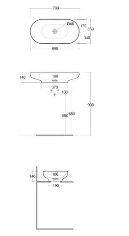 Chậu đặt bàn  DESCT7000505A