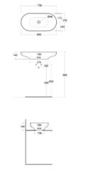 Chậu đặt bàn DESCT7000514A