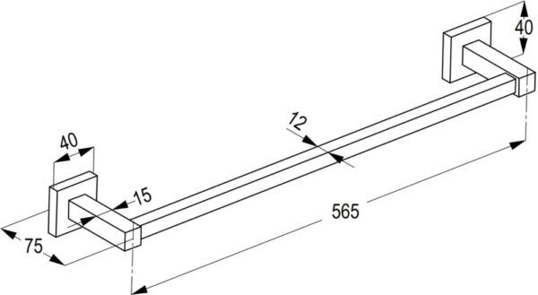 Thanh vắt khăn đơn RAK24001