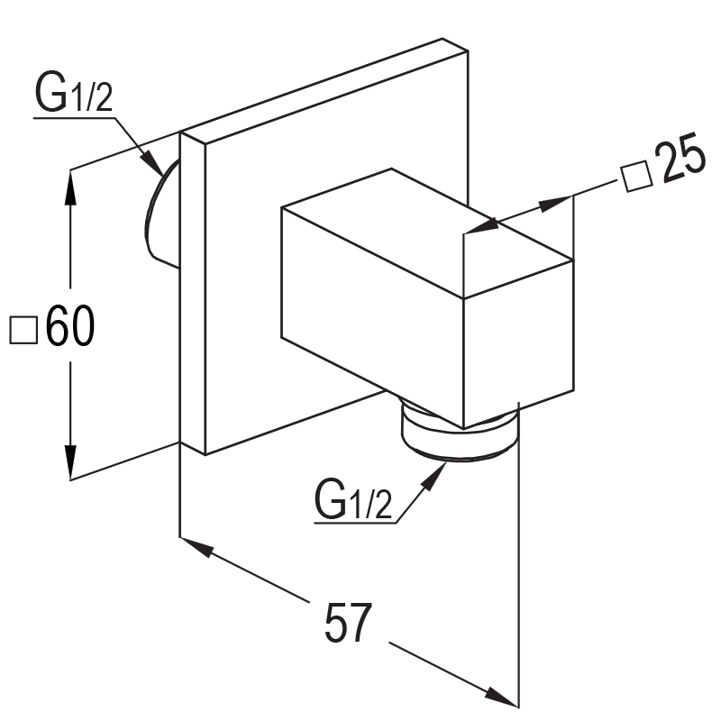 Cút nối tường RAK22181